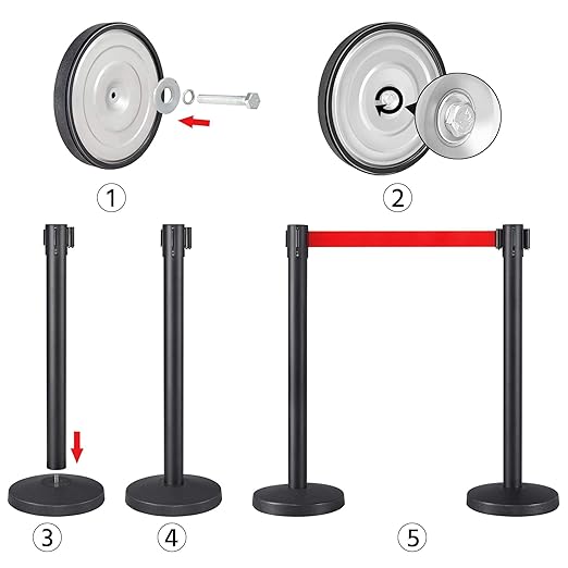 Yaheetech 2-Pack Stanchion Post Rope Barriers - Image 6