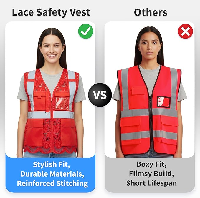 Lace-Mesh Safety Vest for Women & Men - Image 7
