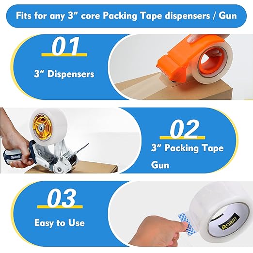 Packing Tape Heavy Duty Refill 36 Rolls Sealing Great - Image 3