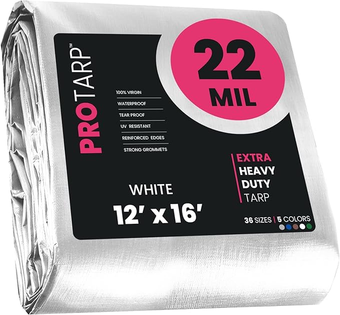 PROTARP Extreme Heavy Duty 22 Mil Tarp Cover, Waterproof, UV Resistant by Protarp