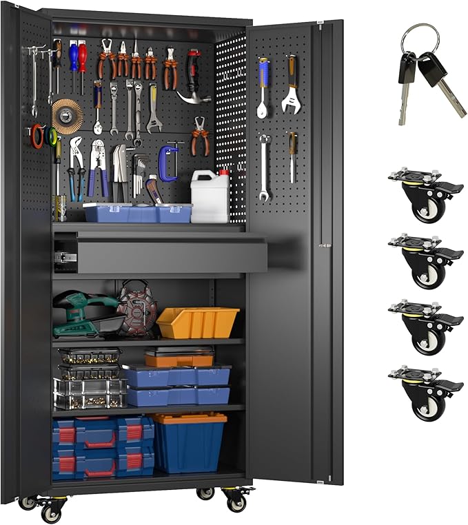 71" H*15" D*30" W Garage Storage Cabinet by REEMOON