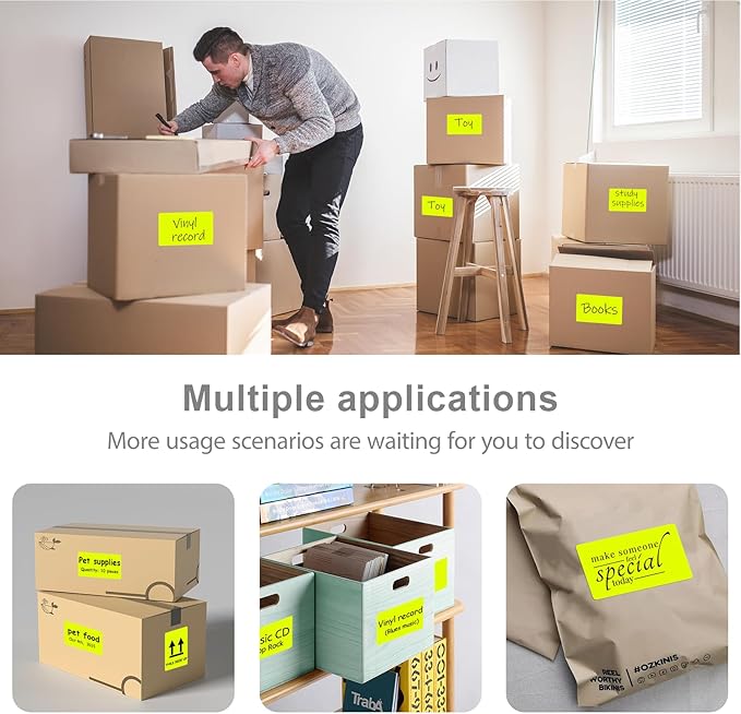 3 X 5 Inch Printable Rectangle Color Coding Labels, 300 Per Roll Adhesive Color - Image 6