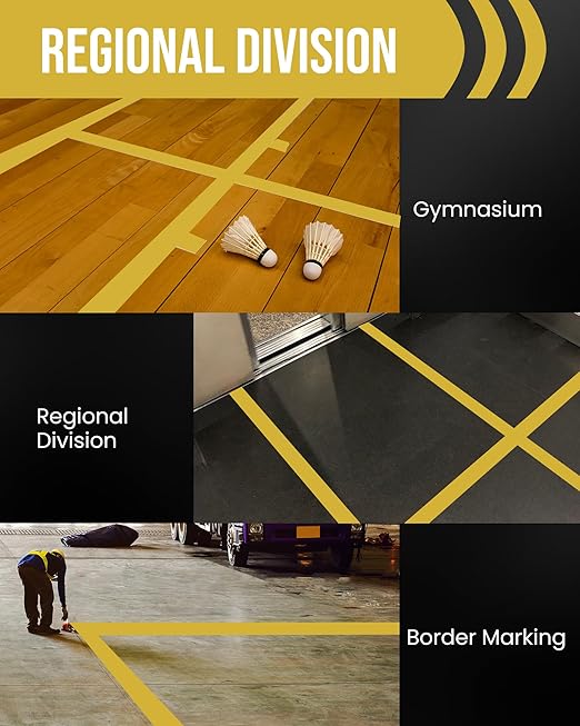 Lichamp 6 Rolls Vinyl Tape, Premium Safety Marking and Traffic Floor Marking - Image 7