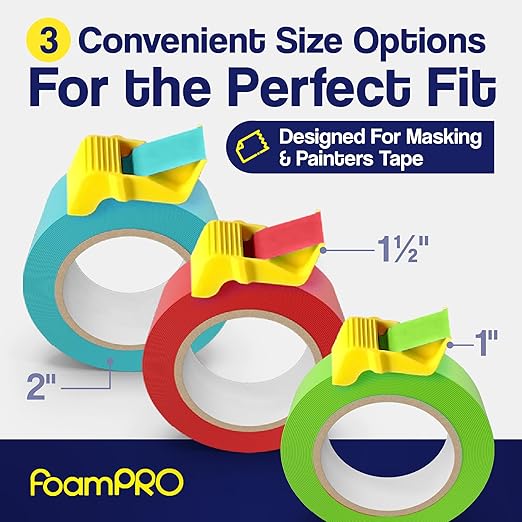 Foampro 149 Tape Cap Compact Tape Dispenser, 1 1/2” and 2” Masking and - Image 3
