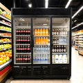71” Wide Commercial Beverage Refrigerator Display Fridge, Stainless Steel by NAFCOOL