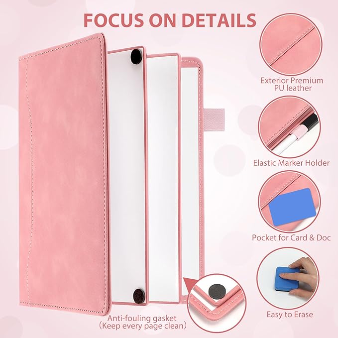 Feifeiya 6 Sides Whiteboard Notebook Portable Whiteboard Dry Erase Notebook - Image 3
