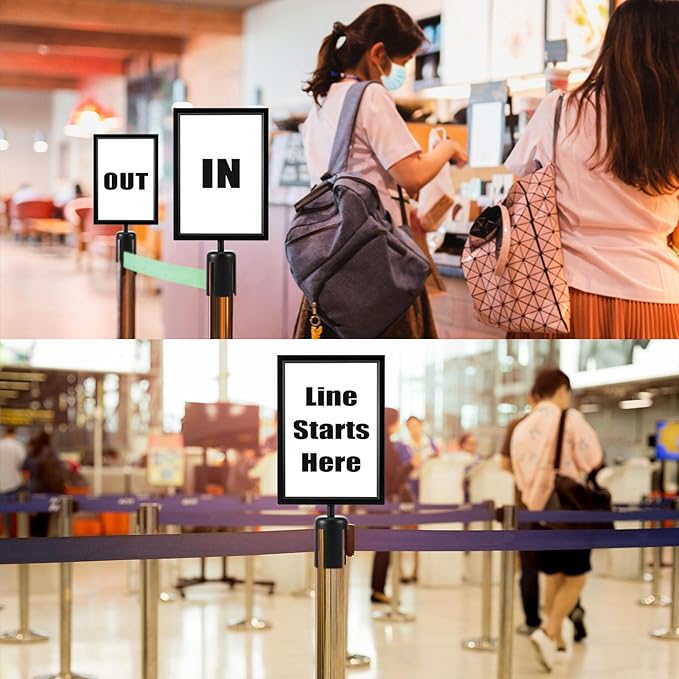 Taiyin 12 Pcs Stanchion Sign Holder Double Sided Sign Frame - Image 5