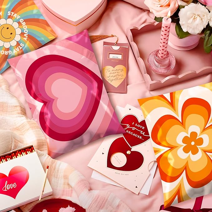 Metronic Poly Mailers 14.5x19 Inch 50pc Pink Love Heart, Waterproof Self-Seal - Image 7