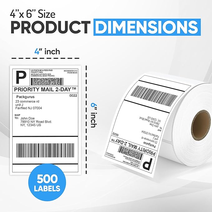 4"x6" Direct Thermal Label Roll, Shipping Labels - Image 7