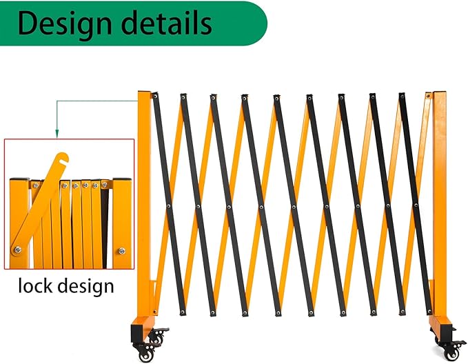 11.5FT Expandable Barricade Gate, Expandable Metal Barricade Gate Alloy Fence - Image 3