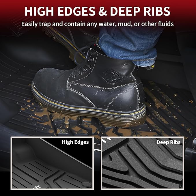 LASFIT Floor Mats for Honda CR-V 2026 2025 2024 2023 All Weather Protection TPE - Image 4