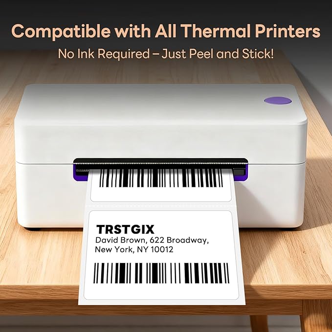 3" x 2" Direct Thermal Labels, Strong Adhesive Barcode & Return Address - Image 5