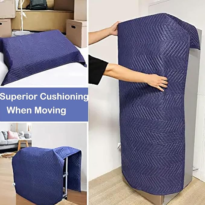 1 Pack Moving Blankets Heavy Duty 80"x72" Quilted Packing Blankets - Image 6