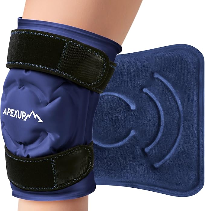 APEXUP Ice Pack for Knee Pain Relief, Large Reusable Wrap After Surgery by APEXUP
