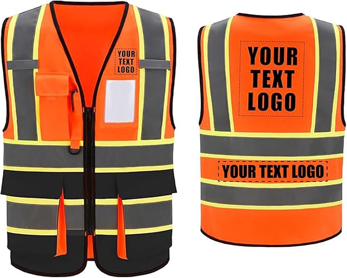 AYKRM Custom Logo Personalised Printed High Visibility Reflective 2 two tone by AYKRM