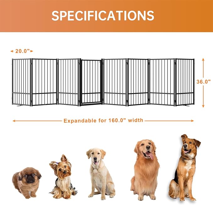 Full Metal Freestanding Dog Gate - Image 4