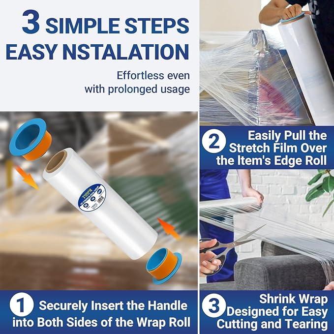 4-Pack 18" Stretch Wrap Rolls - Image 3