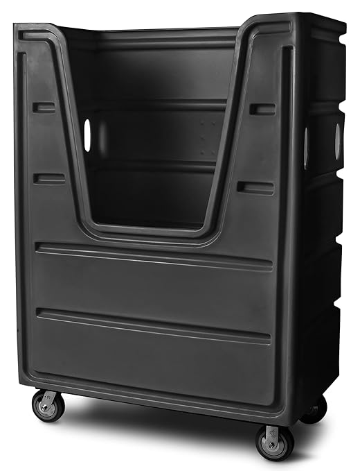 Meese 72P Commercial Laundry Linen Truck Cart, Polyethylene, Poly Base by Unknown