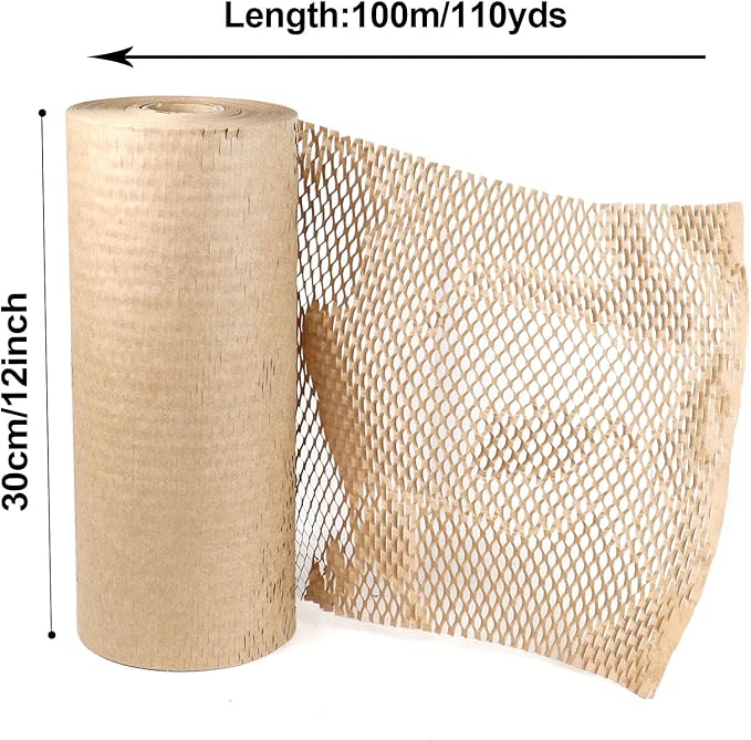 BOMEI PACK Honeycomb Packing Paper Wrap 12"x 328' Recycled Bubble Cushioning - Image 2