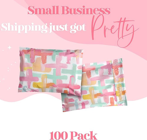 14.5x19 Designer Poly Mailer 100 Pack Heavy Duty Waterproof Self Seal Shipping - Image 2