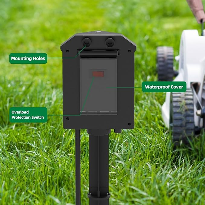 TiFFCOFiO Outdoor Power Strip Weatherproof, 15 FT Extension Cord - Image 4