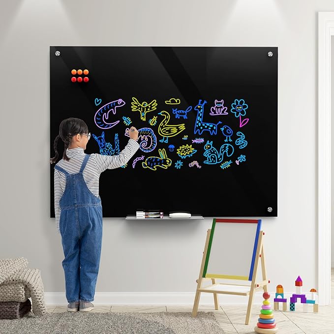 MaxGear Glass Whiteboard 48x36 Inches Wall Mounted, Magnetic Black Dry Erase - Image 8