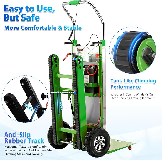 Electric Stair Climbing Hand Trucks Dolly Cart, 900lb Capacity Heavy Duty Stair - Image 6