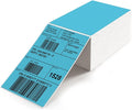 Blue Direct Thermal Labels 4 × 6 Inch Vinyl Self-Adhesive Fanfold Shipping by YIKIADA