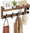 Coat Rack Wall Mount with Shelf, Coat Hanger Wall Mount with Key Hooks and Mail by dreampossible