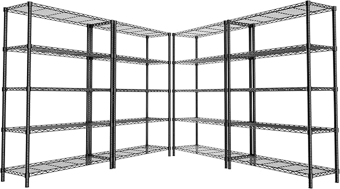 Storage Shelves Heavy Duty, 5-Tier Adjustable Metal Industrial Utility Shelf by ROOMTEC