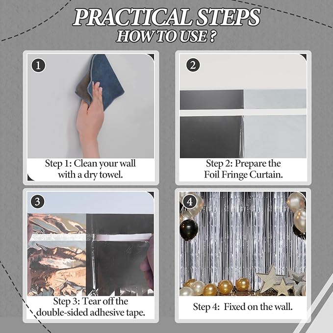 3 Pack Foil Fringe Backdrop - Image 3