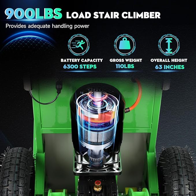 Electric Stair Climbing Hand Trucks Dolly Cart, 900lb Capacity Heavy Duty Stair - Image 3