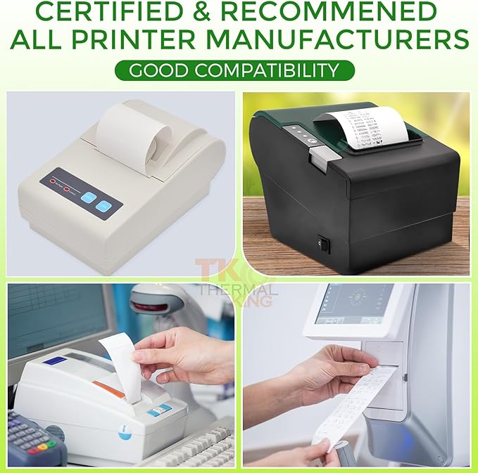 3 1/8" x 230' Thermal Paper, Fits Most Credit Card Terminal Point Of Sale - Image 5