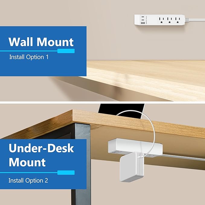 LIDER Outlet Extender with 3 Receptacles, USB Type-A, and 2 USB Type-C Port - Image 4