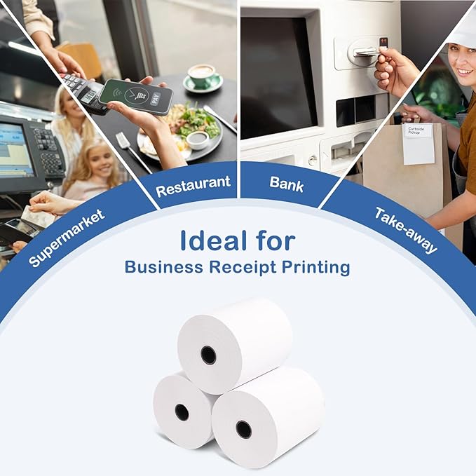 10 Rolls 3 1/8 x 230 Thermal Paper Receipt Rolls Cash Register POS Receipt - Image 4