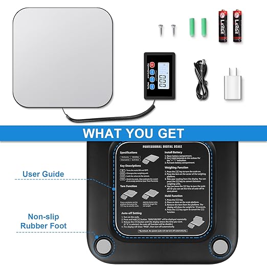 Fuzion-LiftX Shipping Scale, 440LB/200KG x 10g Digital Postal Scale, Hold/Tare - Image 6