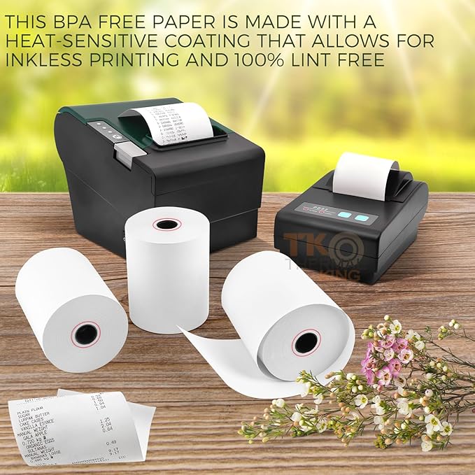 3 1/8" x 190' Thermal Paper, POS Receipt Paper - Image 6