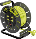 Masterplug 80ft Cord Reel, Retractable Extension Lead by Masterplug