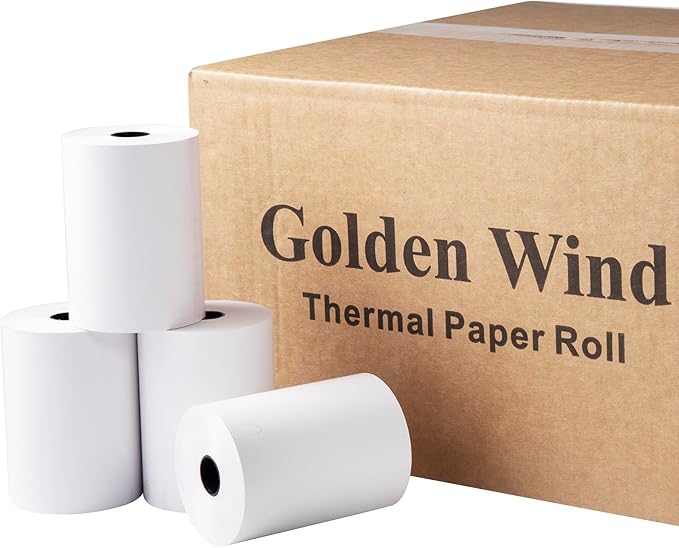 50 Rolls, 3 1/8" x 119' GOLDEN WIND Thermal Paper Receipt by Unknown