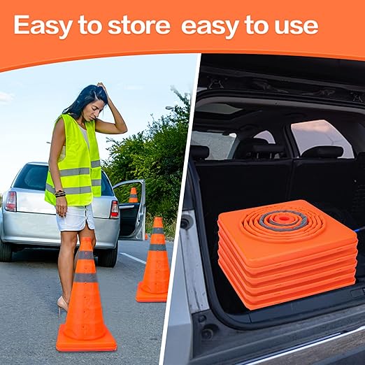 18 Inch Collapsible Traffic Safety Cones - Image 5