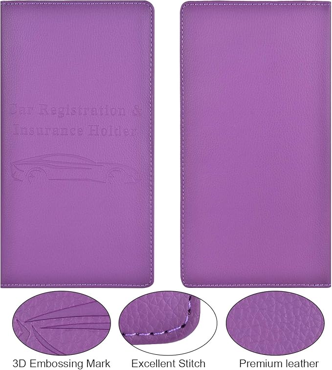 Cacturism Car Registration and Insurance Card Holder, Vehicle Glove Box Car - Image 4