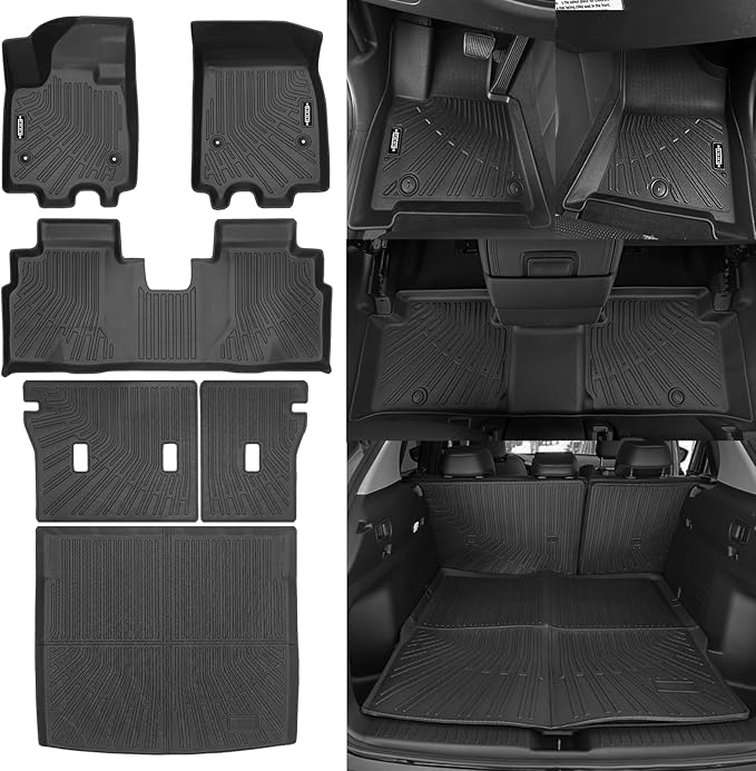 All Weather Floor Mats for Cadillac Optiq 2025 2026 Floor Mats & Cargo Mat & by NQOQN