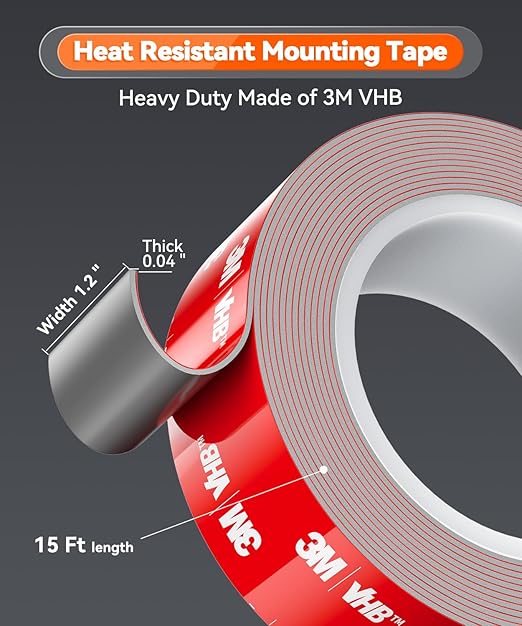 Double Sided Tape Heavy Duty Made of 3M VHB, 15FT Outdoor Heat Resistant - Image 2