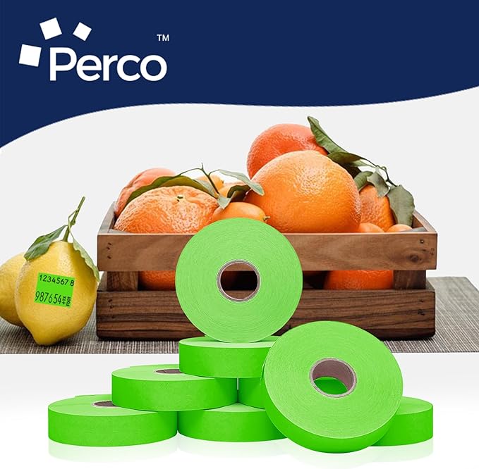Perco Fluorescent Green 2 Line Pricing Labels - Image 6