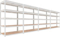 HOMEDANT House 5 Tier Laminated Metal Shelving Unit Adjustable Storage Utility by TheBestOrganizingSolution