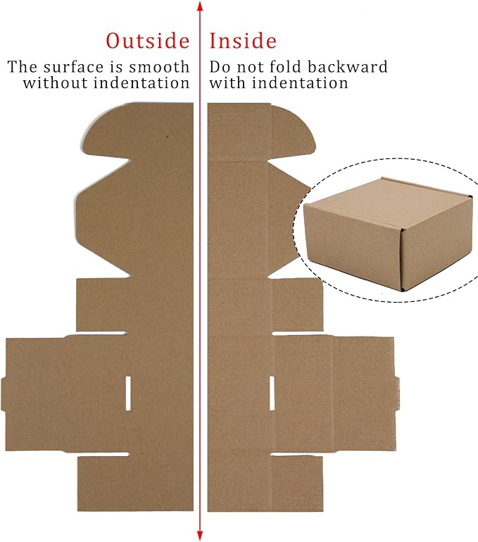 50 Pack 4x4x2 Inches Small Shipping Boxes, Moving Mailing Packing Box - Image 5