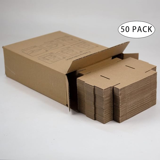 50 Pack 4x4x1 Inches Small Shipping Boxes, Moving Mailing Packing Box - Image 5