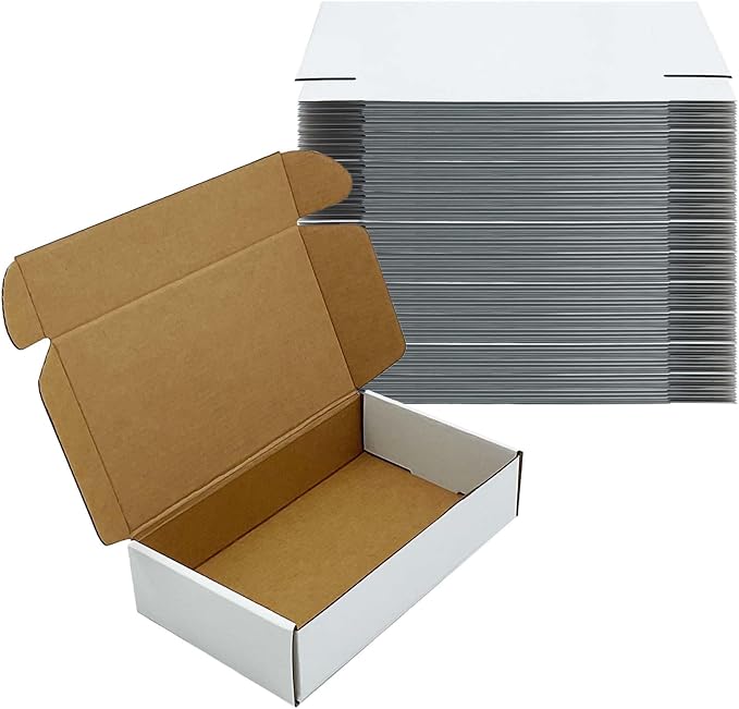 White Shipping Boxes 9x5x2 inch 50 Pack, Corrugated Boxes Mailer Packaging by KIAECHWU