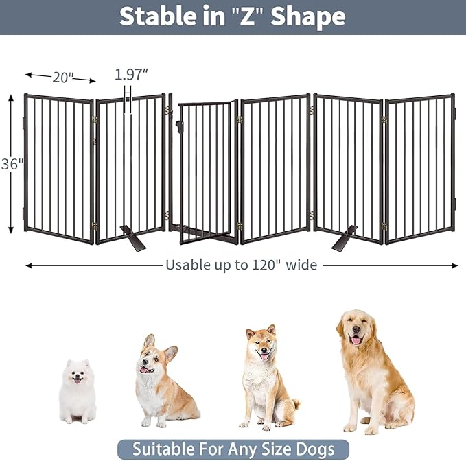 Metal Freestanding Dog Gates - Image 6