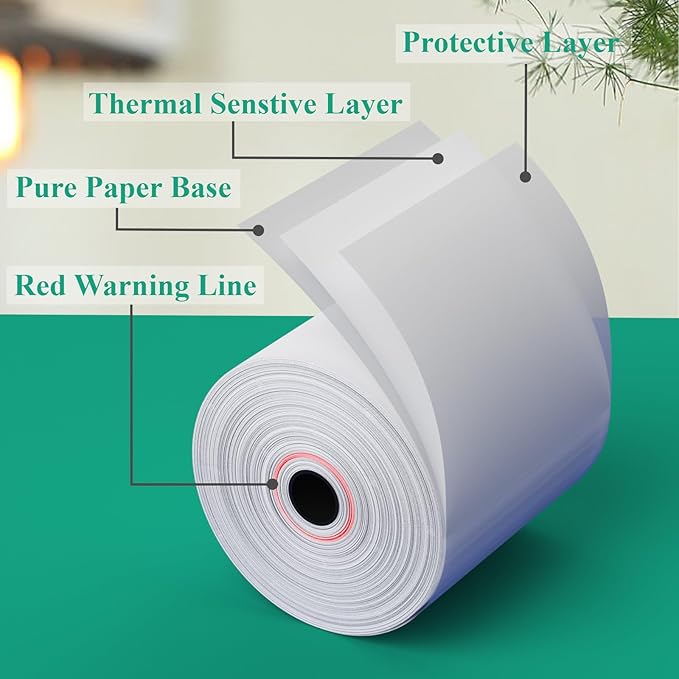 3 1/8" x 230' Thermal Paper Receipt Rolls, Cash Registers，Credit Card - Image 3
